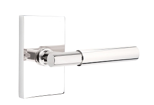 Emtek Select T Bar Smooth Lever Modern Rectangular Rosette